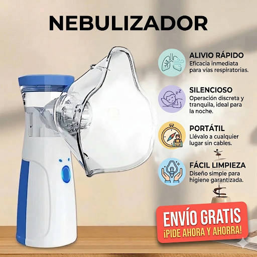 Alivio Respiratorio Rápido y Silencioso-Nebulizador Portátil Ultrasónico