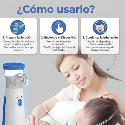 Alivio Respiratorio Rápido y Silencioso-Nebulizador Portátil Ultrasónico